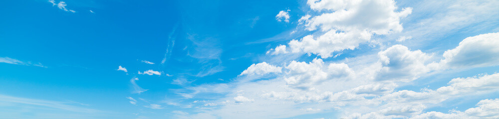 Wall Mural - several white clouds in the sky