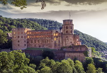 Famous Castle Ruins, Heidelberg, Germany