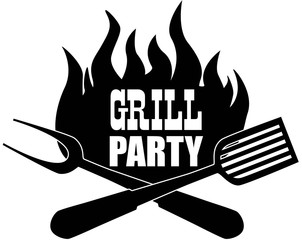 Wall Mural - Grillparty