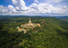Aerial View Wat Pha Nam Yoi, Pha Nam Yoi Temple, Roi Et Thailand