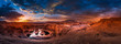 Reflection Canyon and Navajo Mountain at Sunrise Panorama