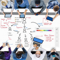 Sticker - Organization Chart Management Planning Concept