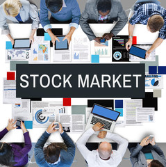 Wall Mural - Stock Market Exchange International Economy Concept
