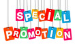 © skarin - Vector colorful hanging cardboard. Tags - special promotion