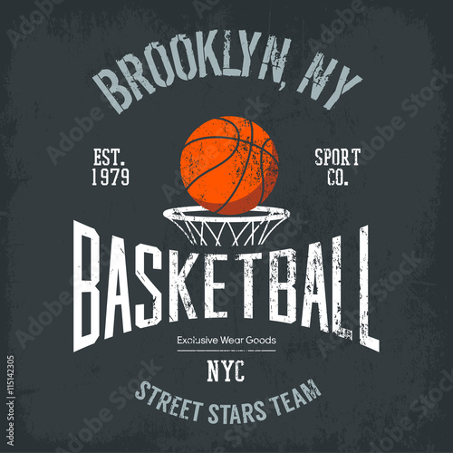 Fototapeta na szkło Logo i banner drużyny streetballu lub sportu miejskiego