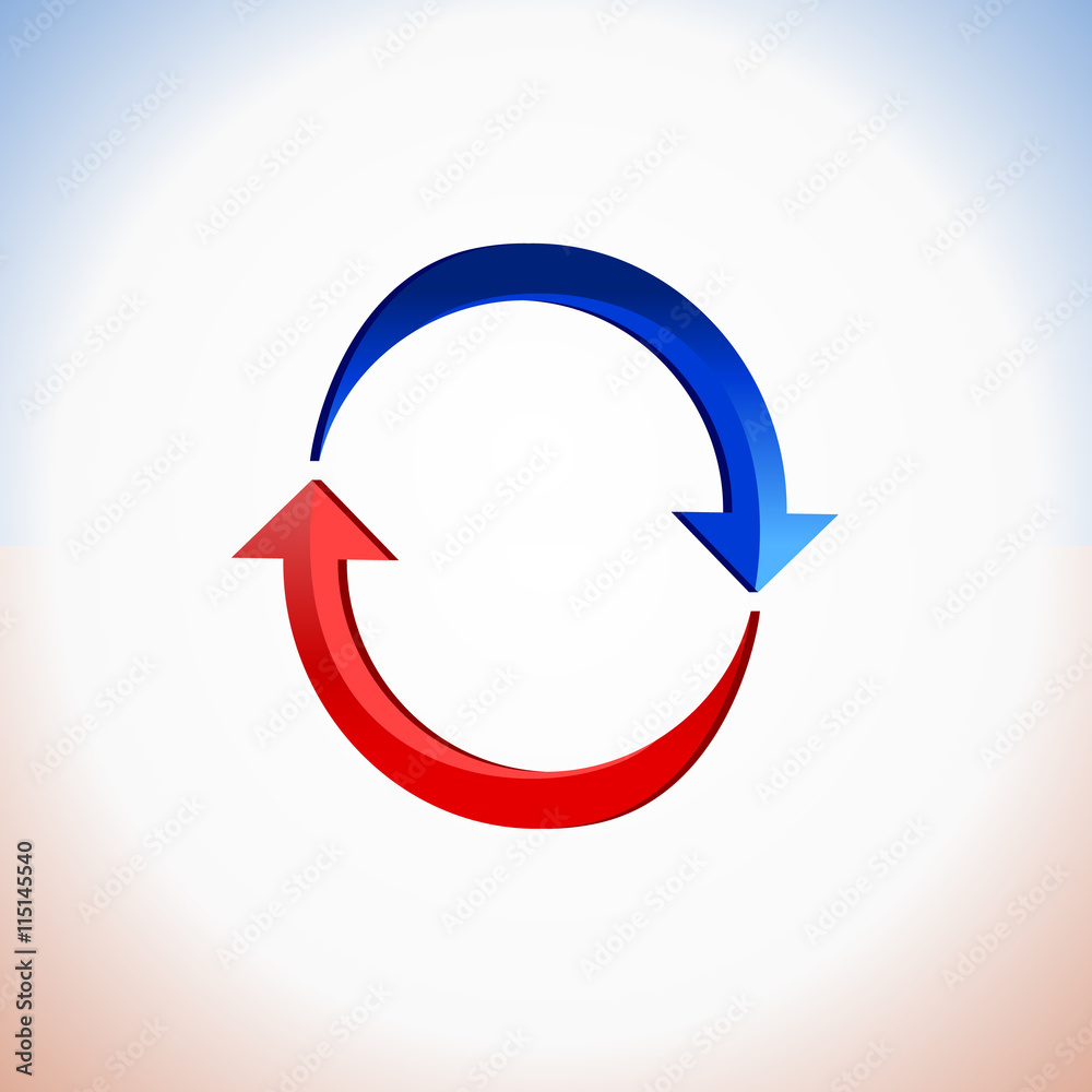 Reset Loop Icon round arrow, circle reload reuse refresh reset loop icon Stock Vector ...