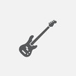 bass guitar icon vector, solid logo illustration, pictogram isolated on white