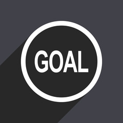 Aufkleber - Flat design gray web goal vector icon
