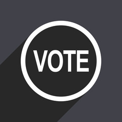 Poster - Flat design gray web vote vector icon