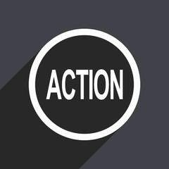 Aufkleber - Flat design gray web action vector icon