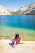 © Daniel - Man sitting on alpine mountain lake, Yosemite National Park