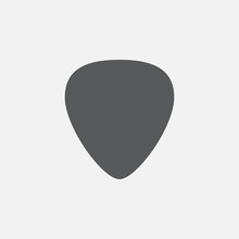 Guitar Pick Icon Vector, Solid Logo Illustration, Pictogram Isolated On White
