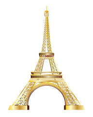 Eiffel tower gold