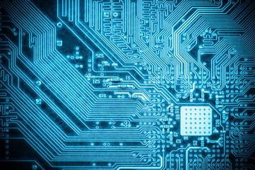 blue circuit board background