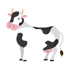 Wall Mural - Cow colorful animal cartoon icon, vector illustration graphic.