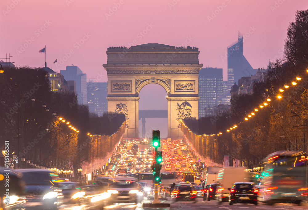 Paris Arc of Triomphe - obrazy, fototapety, plakaty 