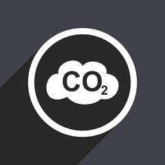 Aufkleber - Flat design web carbon dioxide vector icon