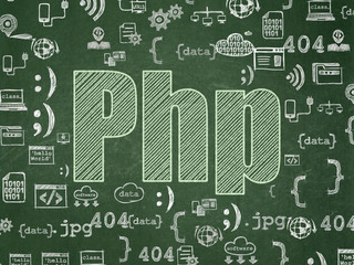 Wall Mural - Software concept: Php on School board background