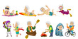 © Visual Generation - Vector set of old sports man illustrations.