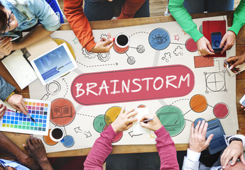 Canvas Print - Brainstorm Ideas Creativity Process Diagram Concept