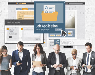 Wall Mural - Job Application Apply Hiring Human Resources Concept