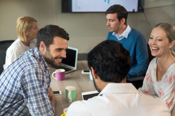 Aufkleber - Business people interacting during a meeting