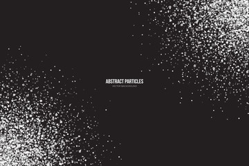 Wall Mural - abstract bright white shimmer glowing round particles vector background. snowfall effect. falling sc