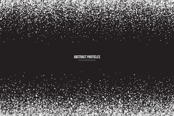 Wall Mural - abstract bright white shimmer glowing round particles vector background. snowfall effect. falling sc