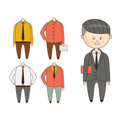 Sticker - Different Outfits For Character Construction