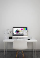 Poster - clean workspace with graphic design software