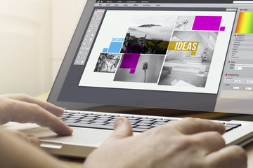 Fototapete - home computing graphic design
