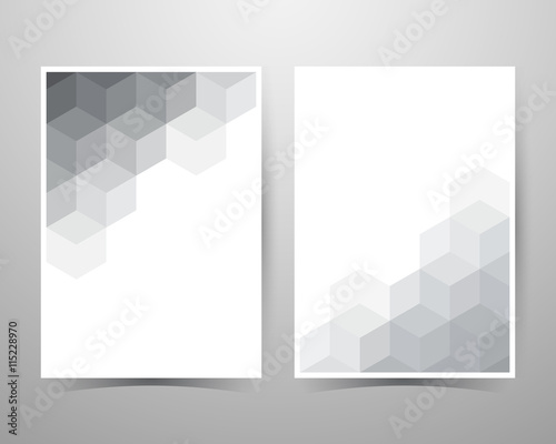 Abstract hexagon background, gray pattern, layout vector illustr