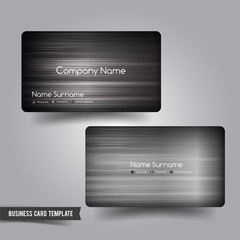 Poster - business card template set 54 dark metal and steel element vect