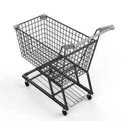 Sticker - black shopping cart