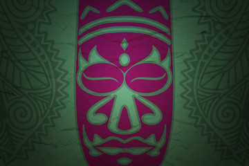 Wall Mural - African Mask Background