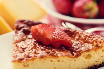 Poster - piece of homemade cheesecake