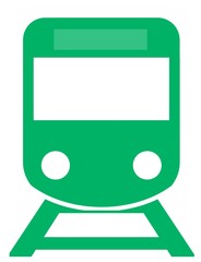 Aufkleber - Train vert