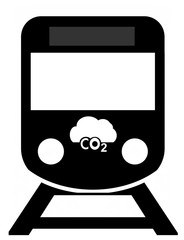 Sticker - Nuage de pollution au carbone sur un train