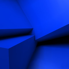 Poster - Abstract geometric background with overlapping cubes