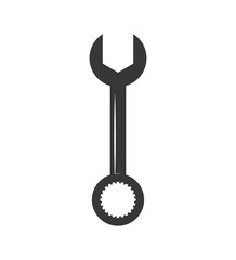 Constuction and repair concept represented by wrench tool icon. isolated and flat illustration 