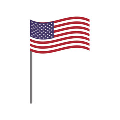 Poster - USA concept represented by pennant and flag icon. isolated and flat illustration 