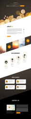Canvas Print - one page website design template with bokeh background. vector design.