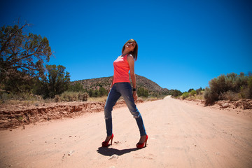 Woman in the desert