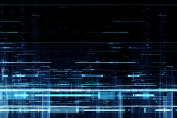 Wall Mural - abstract futuristic matrix like pattern background
