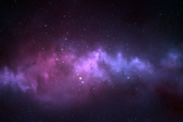 Wall Mural - night sky - universe filled with stars, nebula and galaxy