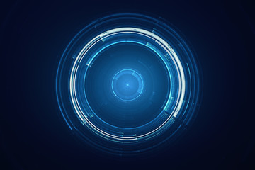 Wall Mural - abstract circular science fiction futuristic background