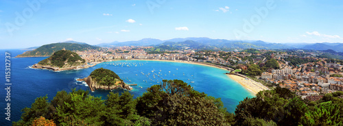 La côte basque à Saint-Sébastien Fototapet