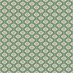 Fototapete - seamless christmas pattern in vintage style