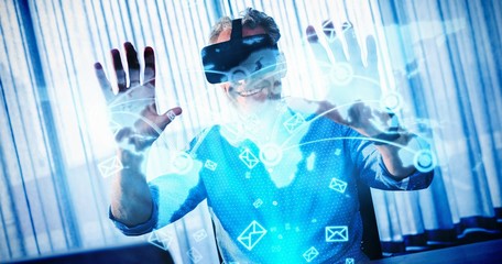 Poster - Composite image of futuristic technology interface