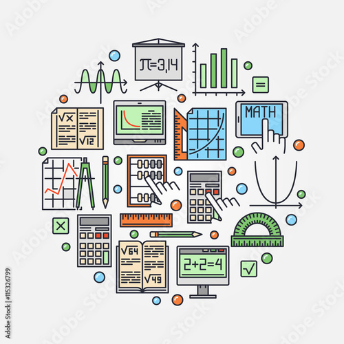 Nowoczesny obraz na płótnie Ilustracja matematyki